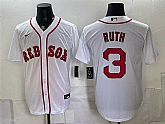 Men's Boston Red Sox #3 Babe Ruth White Cool Base Stitched Jersey,baseball caps,new era cap wholesale,wholesale hats