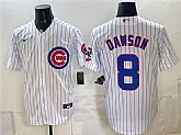 Men's Chicago Cubs #8 Andre Dawson White Home Stitched Jersey,baseball caps,new era cap wholesale,wholesale hats