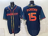 Men's Houston Astros #15 Isaac Paredes Navy City Connect Cool Base Stitched Jersey,baseball caps,new era cap wholesale,wholesale hats