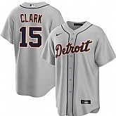 Men's Detroit Tigers #15 Max Clark Gray 2026 Road Stitched Jersey Dzhi,baseball caps,new era cap wholesale,wholesale hats