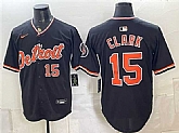Men's Detroit Tigers #15 Max Clark Black Alternate 2026 Cool Base Stitched Jersey,baseball caps,new era cap wholesale,wholesale hats