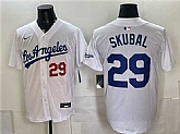 Men's Los Angeles Dodgers #29 Tarik Skubal White Alternate Stadium Stitched Jersey,baseball caps,new era cap wholesale,wholesale hats
