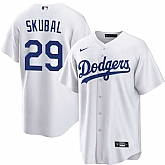 Men's Los Angeles Dodgers #29 Tarik Skubal White Cool Base Stitched Jersey,baseball caps,new era cap wholesale,wholesale hats