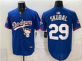 Men's Los Angeles Dodgers #29 Tarik Skubal Royal Hello Kitty Night 2025 World Series Champions Patch Limited Stitched Jersey Dzhi,baseball caps,new era cap wholesale,wholesale hats