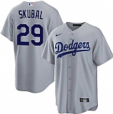 Men's Los Angeles Dodgers #29 Tarik Skubal Gray Cool Base Stitched Jersey,baseball caps,new era cap wholesale,wholesale hats