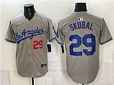 Men's Los Angeles Dodgers #29 Tarik Skubal Gray Limited Stitched Jersey,baseball caps,new era cap wholesale,wholesale hats
