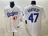 Men's Los Angeles Dodgers #47 Ben Rortvedt White Home Cool Base Stitched Jersey,baseball caps,new era cap wholesale,wholesale hats
