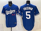 Men's Los Angeles Dodgers x KAWS #5 Freddie Freeman Royal Vapor Premier Limited Stitched Jersey,baseball caps,new era cap wholesale,wholesale hats