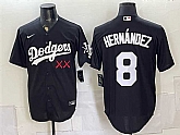 Men's Los Angeles Dodgers x KAWS #8 Enrique Hernandez Black Vapor Premier Limited Stitched Jersey,baseball caps,new era cap wholesale,wholesale hats