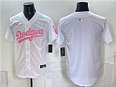 Men's Los Angeles Dodgers Blank White Pink Vapor Limited Stitched Jersey,baseball caps,new era cap wholesale,wholesale hats