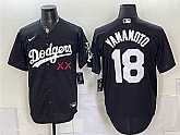 Men's Los Angeles Dodgers x KAWS #18 Yoshinobu Yamamoto Black Vapor Premier Limited Stitched Jersey,baseball caps,new era cap wholesale,wholesale hats