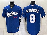 Men's Los Angeles Dodgers x KAWS #8 Enrique Hernandez Royal Vapor Premier Limited Stitched Jersey,baseball caps,new era cap wholesale,wholesale hats