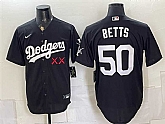 Men's Los Angeles Dodgers x KAWS #50 Mookie Betts Black Vapor Premier Limited Stitched Jersey,baseball caps,new era cap wholesale,wholesale hats