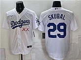 Men's Los Angeles Dodgers x KAWS #29 Tarik Skubal White Vapor Premier Limited Stitched Jersey,baseball caps,new era cap wholesale,wholesale hats