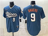 Men's Milwaukee Brewers #9 Jake Bauers Mineral Blue 2026 City Connect Stadium Stitched Jersey Dzhi,baseball caps,new era cap wholesale,wholesale hats