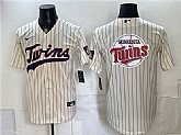 Men's Minnesota Twins Team Big Logo Cream 2026 Field of Dreams Stadium Stitched Jersey Dzhi,baseball caps,new era cap wholesale,wholesale hats