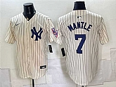Men's New York Yankees #7 Mickey Mantle Cream 2026 Field of Dreams Stadium Stitched Jersey,baseball caps,new era cap wholesale,wholesale hats