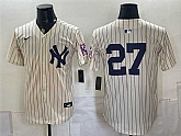 Men's New York Yankees #27 Giancarlo Stanton Cream 2026 Field of Dreams Stadium Stitched Jersey,baseball caps,new era cap wholesale,wholesale hats