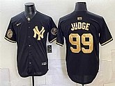 Men's New York Yankees #99 Aaron Judge Black Gold With Patch Stitched Jersey Dzhi,baseball caps,new era cap wholesale,wholesale hats