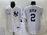 Men's New York Yankees x KAWS #2 Derek Jeter White Stadium Stitched Jersey,baseball caps,new era cap wholesale,wholesale hats
