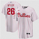 Men's Philadelphia Phillies #26 Chase Utley White 2026 Cool Base Stitched Jersey Dzhi,baseball caps,new era cap wholesale,wholesale hats