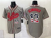 Men's Philadelphia Phillies #12 Kyle Schwarber Gray 2026 Field of Dreams USA 250 Fourth of July Stadium Stitched Jersey Dzhi,baseball caps,new era cap wholesale,wholesale hats