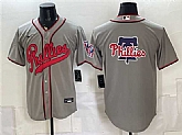 Men's Philadelphia Phillies Team Big Logo Gray 2026 Field of Dreams Stadium Stitched Jersey Dzhi,baseball caps,new era cap wholesale,wholesale hats