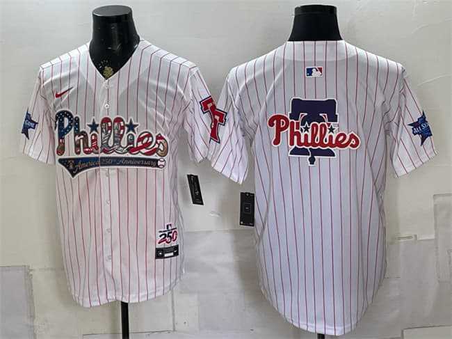 Men's Philadelphia Phillies Team Big Logo White 2026 All-Star & USA 250 Fourth of July Home Stitched Jersey Dzhi,We sell and wholesale Men's Philadelphia Phillies Team Big Logo White 2026 All-Star & USA 250 Fourth of July Home Stitched Jersey Dzhi on line form chian!