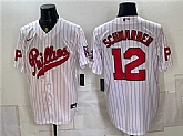 Men's Philadelphia Phillies #12 Kyle Schwarber White 2026 Field of Dreams Stadium Stitched Jersey,baseball caps,new era cap wholesale,wholesale hats