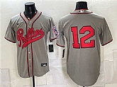 Men's Philadelphia Phillies #12 Kyle Schwarber Gray 2026 Field of Dreams Stadium Stitched Jersey,baseball caps,new era cap wholesale,wholesale hats