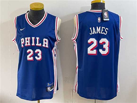 Women's Philadelphia 76ers #23 LeBron James Royal 2026 Icon Edition Stitched Basketball Jersey(Run Small),We sell and wholesale Women's Philadelphia 76ers #23 LeBron James Royal 2026 Icon Edition Stitched Basketball Jersey(Run Small) on line form chian!