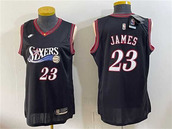 Women's Philadelphia 76ers #23 LeBron James Black 2026 Classic Edition Stitched Basketball Jersey(Run Small),We sell and wholesale Women's Philadelphia 76ers #23 LeBron James Black 2026 Classic Edition Stitched Basketball Jersey(Run Small) on line form chian!