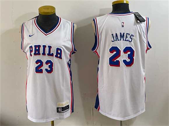 Women's Philadelphia 76ers #23 LeBron James White 2026 Association Edition Stitched Basketball Jersey(Run Small),We sell and wholesale Women's Philadelphia 76ers #23 LeBron James White 2026 Association Edition Stitched Basketball Jersey(Run Small) on line form chian!