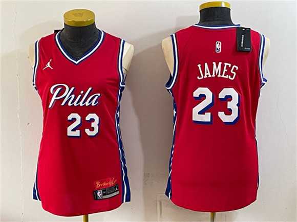 Women's Philadelphia 76ers #23 LeBron James Red 2026 Statement Edition Stitched Basketball Jersey(Run Small),We sell and wholesale Women's Philadelphia 76ers #23 LeBron James Red 2026 Statement Edition Stitched Basketball Jersey(Run Small) on line form chian!
