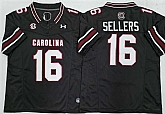 Men's South Carolina Fighting Gamecocks #16 LaNorris Sellers Black F.U.S.E. Stitched Jersey,baseball caps,new era cap wholesale,wholesale hats