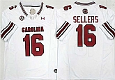 Men's South Carolina Fighting Gamecocks #16 LaNorris Sellers White F.U.S.E. Stitched Jersey,baseball caps,new era cap wholesale,wholesale hats