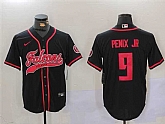 Men's Atlanta Falcons #9 Michael Penix Jr. Black With Patch Cool Base Stitched Baseball Jersey,baseball caps,new era cap wholesale,wholesale hats