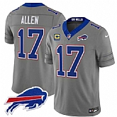Men's Buffalo Bills #17 Josh Allen Gray F.U.S.E. 2026 Nickel City With 4-Star C Patch Vapor Stitched Jersey Dzhi,baseball caps,new era cap wholesale,wholesale hats