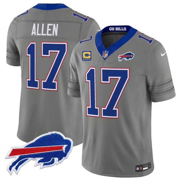 Men's Buffalo Bills #17 Josh Allen Gray F.U.S.E. 2026 Nickel City With 4-Star C Patch Vapor Stitched Jersey Dzhi,We sell and wholesale Men's Buffalo Bills #17 Josh Allen Gray F.U.S.E. 2026 Nickel City With 4-Star C Patch Vapor Stitched Jersey Dzhi on line form chian!