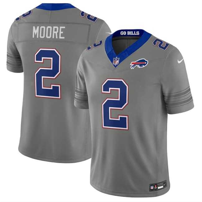 Men's Buffalo Bills #2 D.J. Moore Gray F.U.S.E. 2026 Nickel City Vapor Stitched Jersey Dzhi,We sell and wholesale Men's Buffalo Bills #2 D.J. Moore Gray F.U.S.E. 2026 Nickel City Vapor Stitched Jersey Dzhi on line form chian!