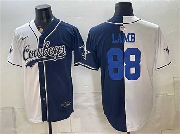Men's Dallas Cowboys #88 CeeDee Lamb White Navy Split Stitched Jersey,We sell and wholesale Men's Dallas Cowboys #88 CeeDee Lamb White Navy Split Stitched Jersey on line form chian!