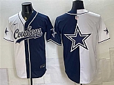 Mens Dallas Cowboys Team Big Logo White Navy Split Stitched Jersey,baseball caps,new era cap wholesale,wholesale hats