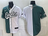 Men's Philadelphia Eagles Blank Green White Split Stitched Jersey,baseball caps,new era cap wholesale,wholesale hats