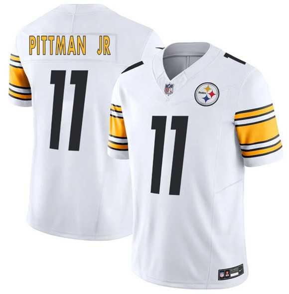 Men's Pittsburgh Steelers #11 Michael Pittman Jr. White F.U.S.E. Vapor Limited Stitched Jersey Dzhi Dzhi,We sell and wholesale Men's Pittsburgh Steelers #11 Michael Pittman Jr. White F.U.S.E. Vapor Limited Stitched Jersey Dzhi Dzhi on line form chian!