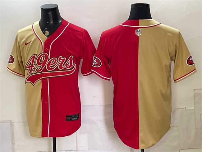 Men's San Francisco 49ers Blank Gold Red Split Stitched Jersey,We sell and wholesale Men's San Francisco 49ers Blank Gold Red Split Stitched Jersey on line form chian!