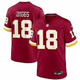 Men's Washington Commanders #18 Stephon Diggs Red 2026 Vapor Limited Stitched Jersey Dzhi