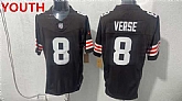 Youth Cleveland Browns #8 Jared Verse Brown 2026 Vapor Limited Stitched Jersey