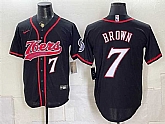 Men's Philadelphia 76ers #7 Jaylen Brown Black Cool Base Stitched Baseball Jersey Dzhi,baseball caps,new era cap wholesale,wholesale hats