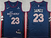 Men's Philadelphia 76ers #23 LeBron James Navy 2023-24 City Edition With Patch Stitched Jersey,baseball caps,new era cap wholesale,wholesale hats