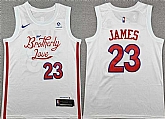 Men's Philadelphia 76ers #23 LeBron James White 2026 City Edition With Patch Stitched Jersey,baseball caps,new era cap wholesale,wholesale hats